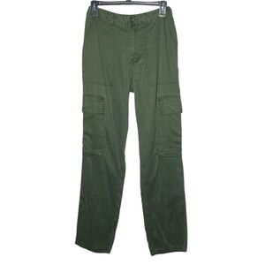 Urban Outfitters Cargo Pants Women 2 Green 100% Lyocell Lightweight Twill Safari